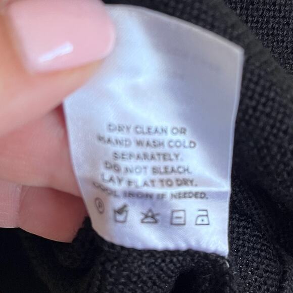 The Reset R Label Wool Womens Kimono Cardigan Tank Set Size M Black Minimalist - Picture 11 of 14